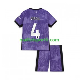 Maillot de Foot Liverpool Virgil van Dijk 4 Enfant Troisieme 2023/24